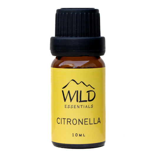 Photo of a 10ml bottle of Citronella Essential Oil from Wild Essentials