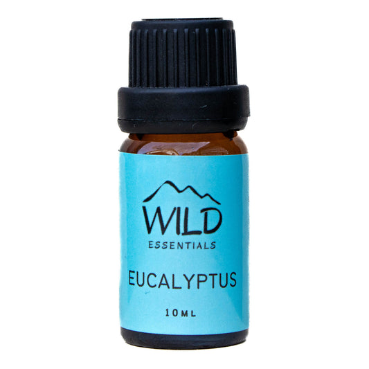 Photo of a 10ml bottle of Eucalyptus Essential Oil from Wild Essentials