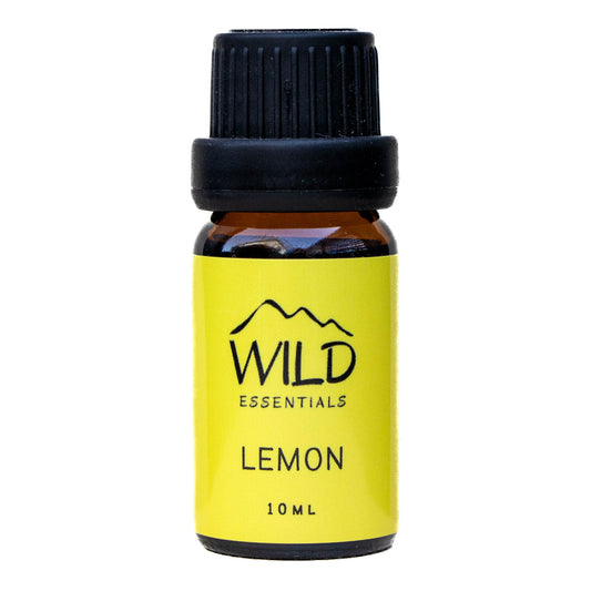 Photo of a 10ml bottle of Lemon Essential Oil from Wild Essentials