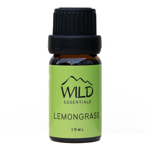 Photo of a 10ml bottle of Lemongrass Essential Oil from Wild Essentials