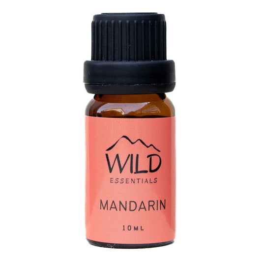 Photo of a 10ml bottle of Mandarin Essential Oil from Wild Essentials