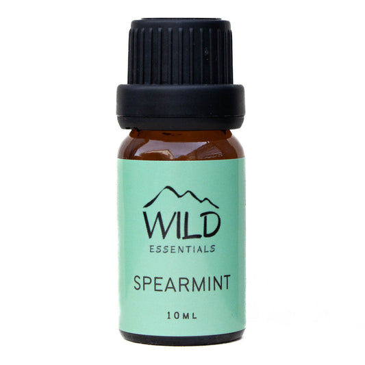 Photo of a 10ml bottle of Spearmint Essential Oil from Wild Essentials