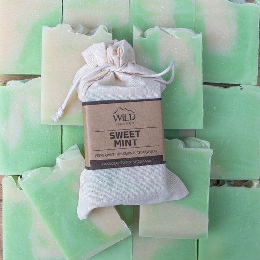 Photo of the Sweet Mint Bar Soap handcrafted by Wild Essentials