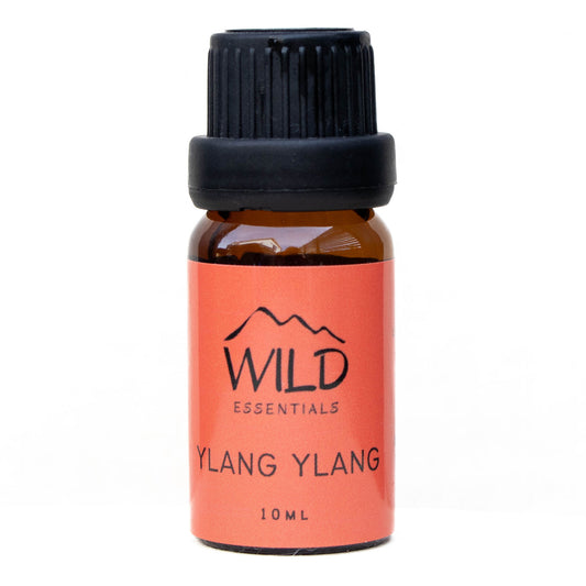 Photo of a 10ml bottle of Ylang Ylang Essential Oil from Wild Essentials